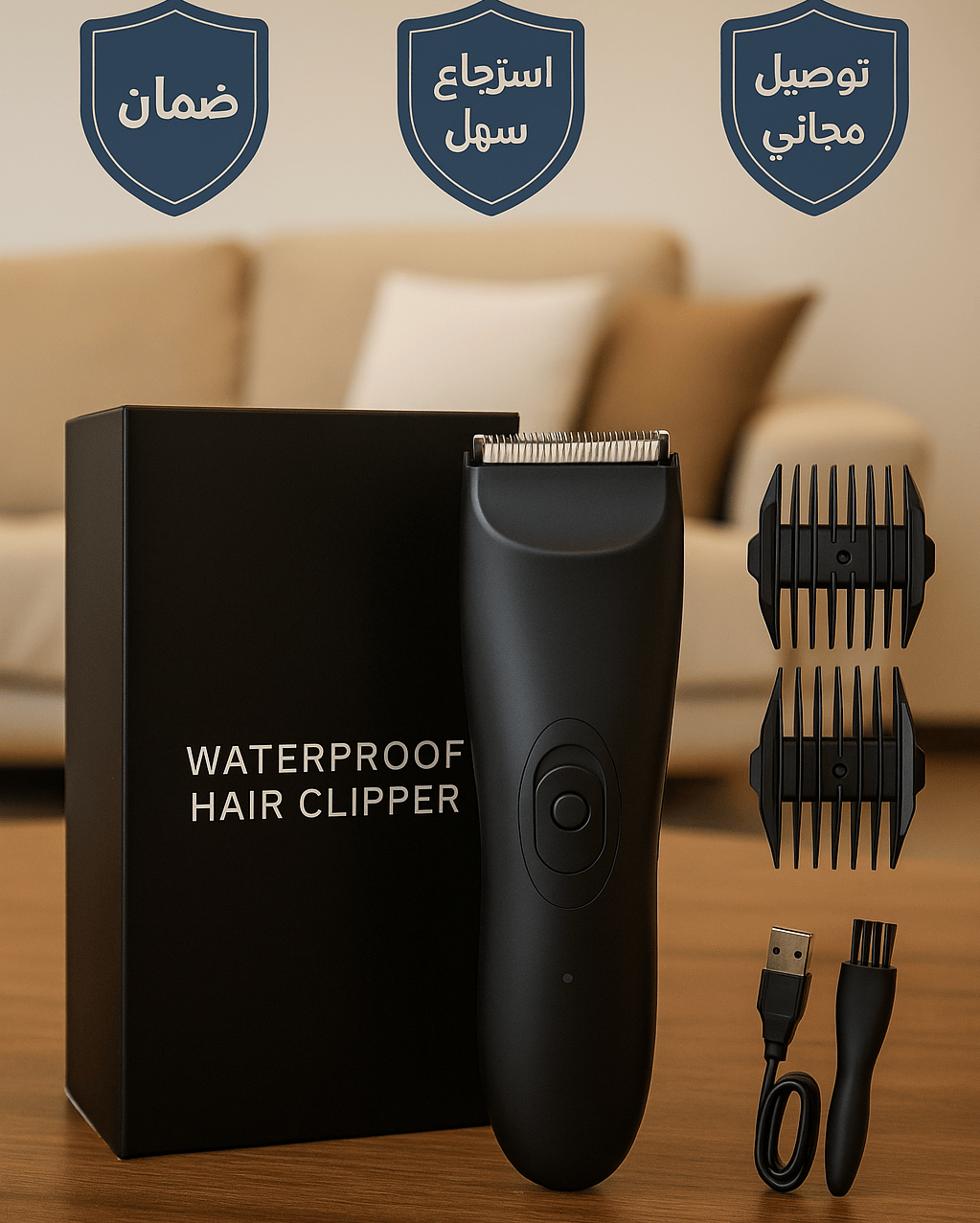 ماكينة الحلاقه  الأكثر أمانا للجسم و المناطق الحساسة المقاومة للماء (للرجال و النساء)