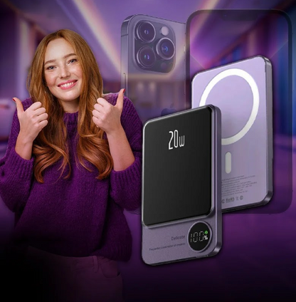 باور بنك مغناطيسي للآيفون و السامسونج بشحن سريع ويدوم فترة طويله